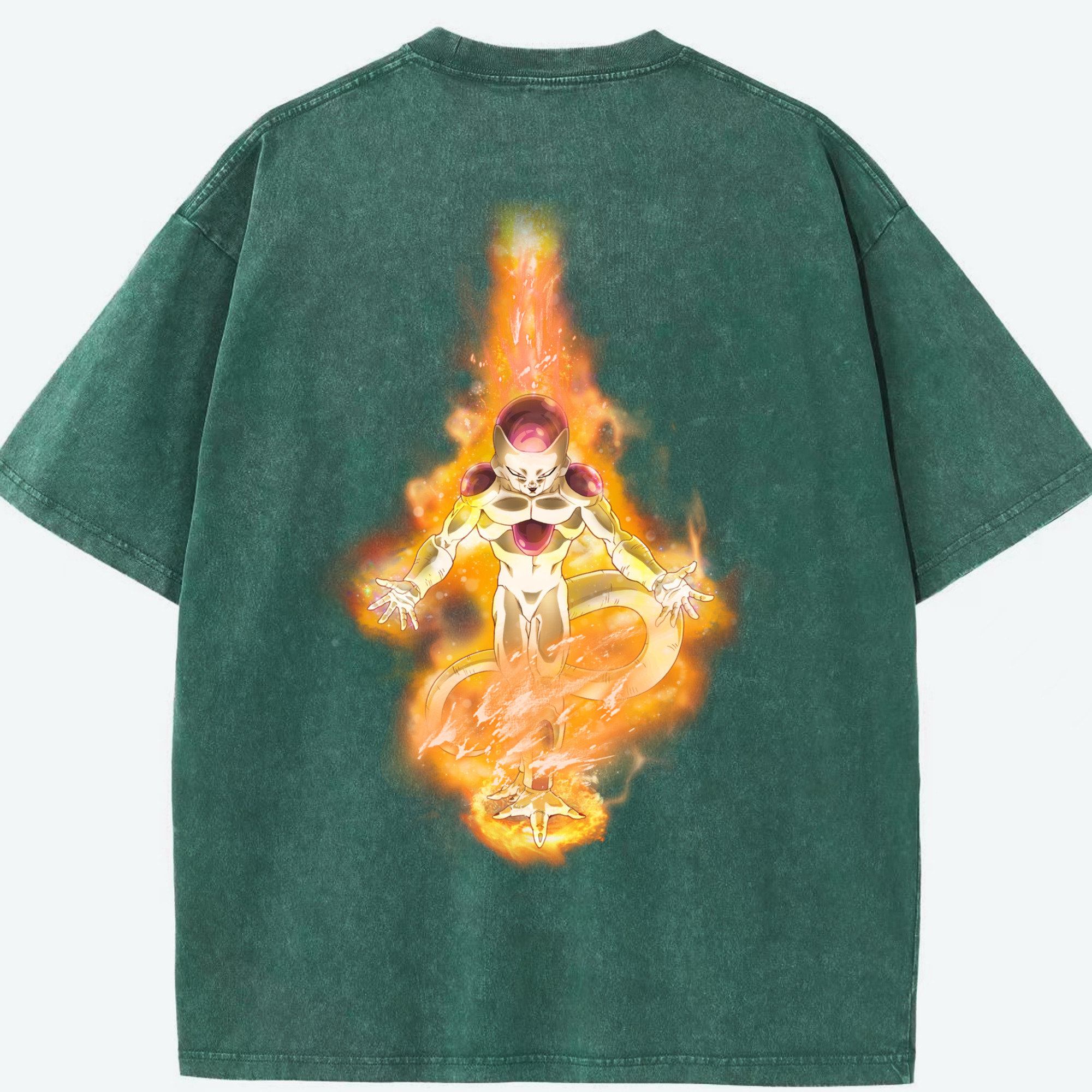 （画像用） ドラゴンボール フリーザ DRAGON BALL Frieza 綿100% ヴィンテージ風 半袖Tシャツ（背面プリント）